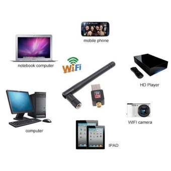 รีวิวพันทิป 802.11n/g/b 150Mbps Mini USB WiFi Wireless Adapter Network LAN Cardwith Antenna - intl จัดโปรโมชั่น 802.11n/g/b 150Mbps Mini USB WiFi Wireless Adapter Network LAN Cardwith Antenna - intl