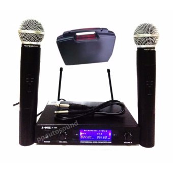 A-ONE ไมโครโฟนไร้สาย/ไมค์ลอยคู่ UHF ประชุม ร้องเพลง พูด WIRELESS รุ่น A-444 พร้อมกระเป๋าหิ้ว A-ONE ไมโครโฟนไร้สาย/ไมค์ลอยคู่ UHF ประชุม ร้องเพลง พูด WIRELESS รุ่น A-444 พร้อมกระเป๋าหิ้ว