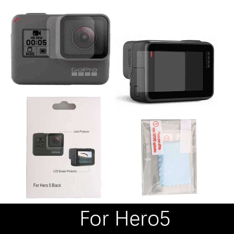 Accessries FOR GoPro ฟิล์มกันรอย เลนส์ จอ GOPRO HERO 5 Protective film Lens + LCD Screen Action Camera Accessries FOR GoPro ฟิล์มกันรอย เลนส์ จอ GOPRO HERO 5 Protective film Lens + LCD Screen Action Camera
