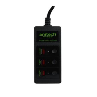 Anitech รางปลั้ก 103 anitech 3 ช่อง USB ชาร์ตเจ้อ พร้อมสายปลั้กเสียบ 1 ตู้