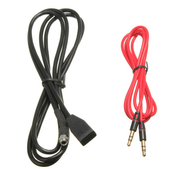 AUX IN Input Mode Cable 3.5mm Female Dash Mountable Socket For BMW E46 98-06