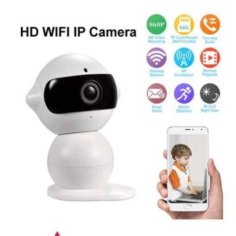 Big Dual HD Wireless IP Camera Wifi กล้องวงจรปิดไร้สาย รุ่น Mini Robot (สีขาว)