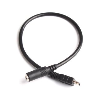 BUYINCOINS 30cm DC Power Jack Female 3.5mm to USB Mini 5 Pin MalePlug Black Cable