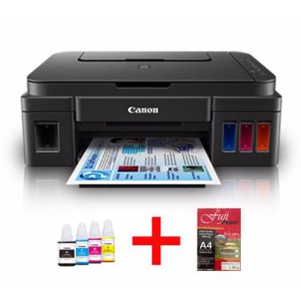 Canon G2000 ชุดเซ็ทประหยัด(เครื่องเปล่าแถมหมึกแท้ 4 ขวด) + กระดาษโฟโต้ A4 ขนาด 130 แกรม 50 แผ่น Canon G2000 ชุดเซ็ทประหยัด(เครื่องเปล่าแถมหมึกแท้ 4 ขวด) + กระดาษโฟโต้ A4 ขนาด 130 แกรม 50 แผ่น