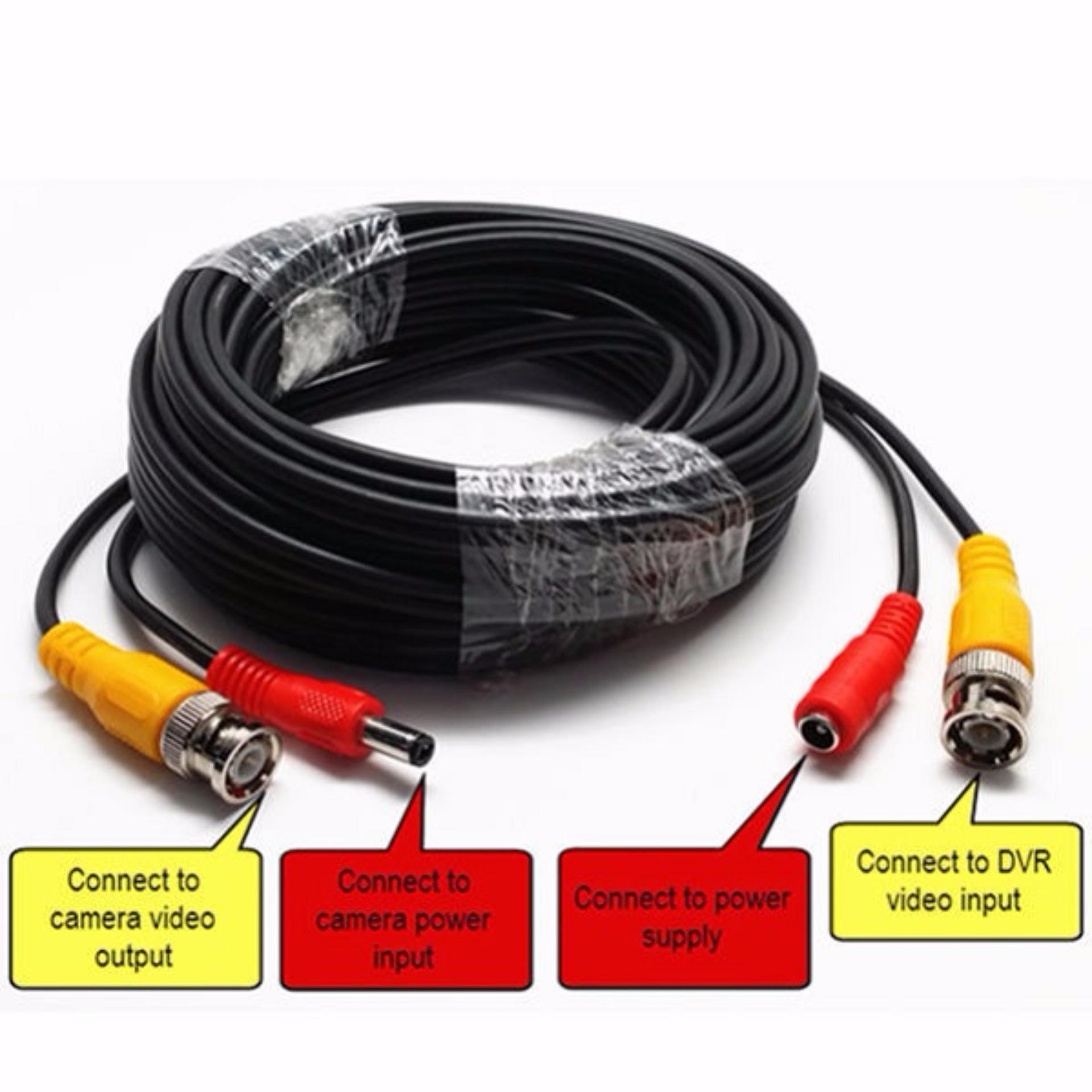 สายต่อกล้องวงจรปิด CCTV cable ยาว 5 เมตร แบบสำเร็จรูปมีหัว BNC& DC CC010C (Black) สายต่อกล้องวงจรปิด CCTV cable ยาว 5 เมตร แบบสำเร็จรูปมีหัว BNC& DC CC010C (Black)