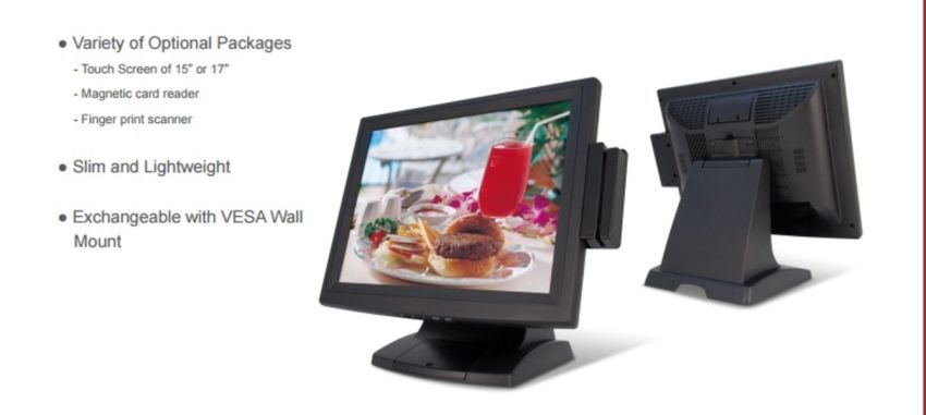 Code-Soft POS Monitor TCM-8815 LCD 15 inch Touch Screen (Black)