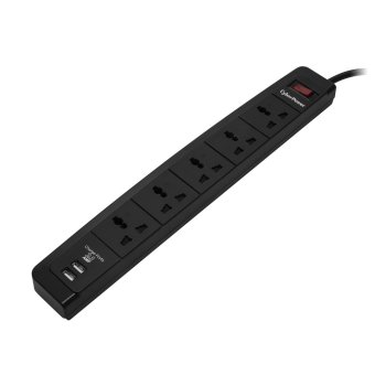 CyberPower ปลั๊กกันไฟกระชาก 5 ช่อง 2 USB (2.1A Max Shared) ความยาว 3 เมตร