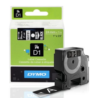ประเทศไทย DYMO เทปกาว Label Standard Labeling Tape White print on Black tape