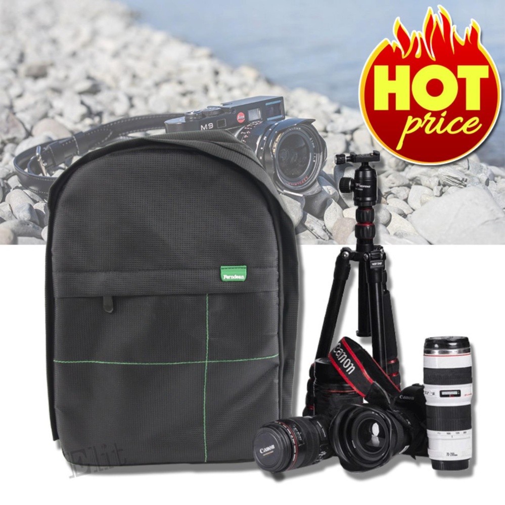 Elit กระเป๋ากล้องสะพายหลัง กันน้ำ สำหรับกล้อง DSLR และ Mirrorless Canon/Nikon/Sony/Fuji รุ่น CMR-B9 (ดำ-เขียว) Elit กระเป๋ากล้องสะพายหลัง กันน้ำ สำหรับกล้อง DSLR และ Mirrorless Canon/Nikon/Sony/Fuji รุ่น CMR-B9 (ดำ-เขียว)