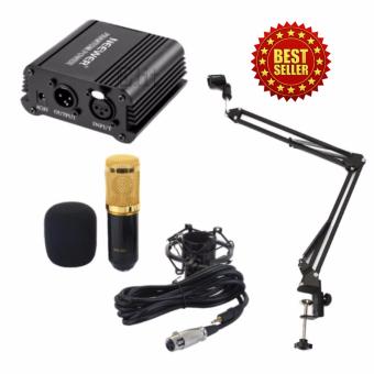 Elit ไมค์ ไมค์อัดเสียง คอนเดนเซอร์ Pro Condenser Mic Microphone BM800 พร้อม เครื่องขยายสำหรับไมโครโฟน คอนเดนเซอร์ และ ขาตั้งไมโครโฟน