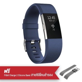 Fitbit Charge 2 Blue Small ฟรีสายซิลิโคนสำรอง - ประกันศูนย์ไทย 1 ปี