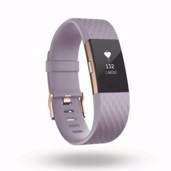 Fitbit Charge 2 สายรัดข้อมือฟิตเนส Lavender Rose Gold Large -ประกันศูนย์ไทย 1 ปี