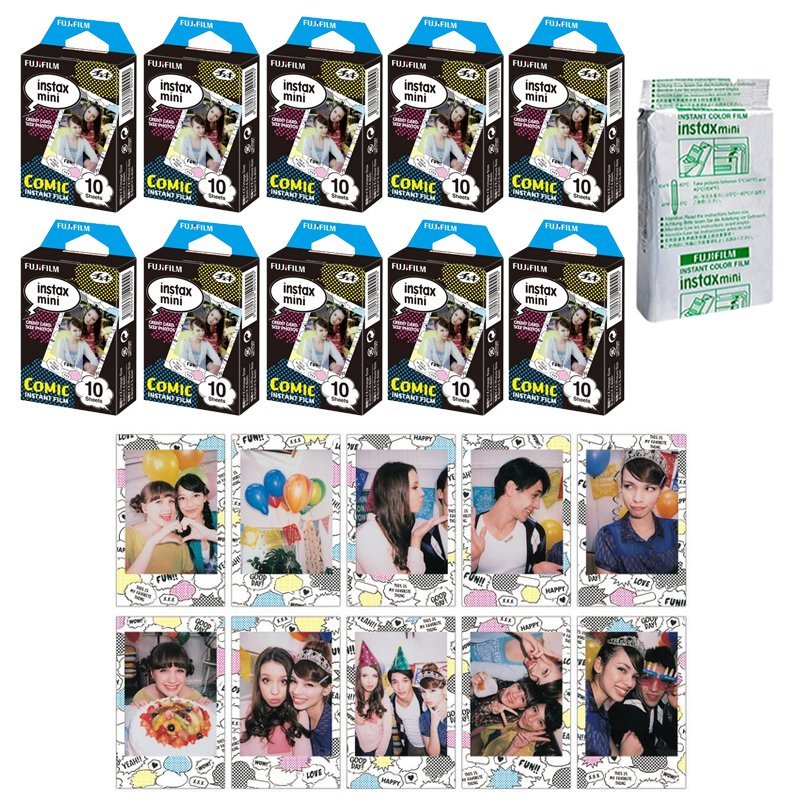 Fujifilm Instax Mini Comic Instant 100 Film for Fuji 7s 8 25 50s 70 90 /