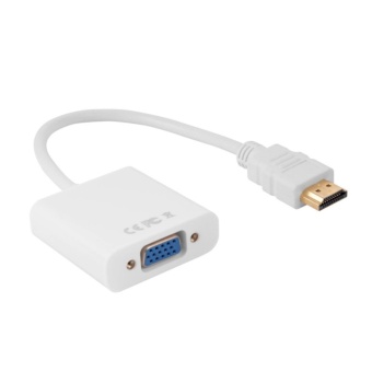 ราคา HDMI to VGA Output HD 1080P Converter Adapter Cable for HDTV Laptop Desktop (White)