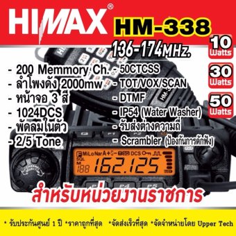 HM-338 วิทยุสื่อสารสำหรับหน่วยงานราชการ รับประกันศูนย์