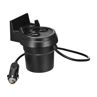Hoco Multifunctional Cup Shape Car Charger ถ้วยขยายช่องจุดบุหรี่ 2ช่อง พร้อม USB 2 port ในรถยนต์ รุ่น UC207 (สีดำ) Hoco Multifunctional Cup Shape Car Charger ถ้วยขยายช่องจุดบุหรี่ 2ช่อง พร้อม USB 2 port ในรถยนต์ รุ่น UC207 (สีดำ)