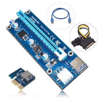 ขอเสนอ Hongstill 6Pin Cable PCIe PCI-E PCI Express Riser Card 1x to 16x USB 3.0 Data Cable SATA to 6Pin IDE Molex Power Supply for BTC Miner Machine เสนอราคา Hongstill 6Pin Cable PCIe PCI-E PCI Express Riser Card 1x to 16x USB 3.0 Data Cable SATA to 6Pin IDE Molex Power Supply for BTC Miner Machine