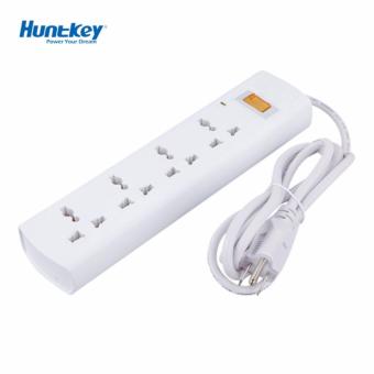 HUNTKEY SZM404-4 Surge Protector 4 socket 1.5 meters ปลั๊กรางป้องกันไฟกระชาก Made form COPPER ทำจากทองแดงเเท้ สินค้ารับประกัน 3 ปี
