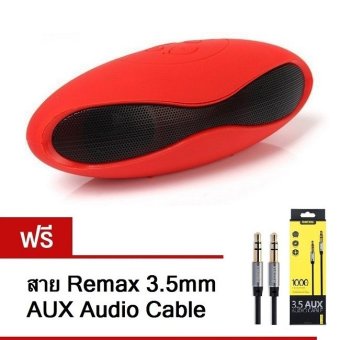 Innotech ลำโพงบลูทูธBluetooth Speaker Mini X6U – Red แถม สายREMAX3.5 AUX Audio cable RL-L100 (คละสี)