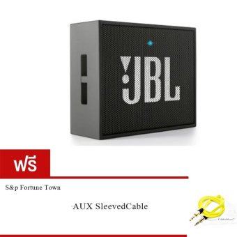 JBL GO Bluetooth Speaker (Black) ฟรี CablesFrLess (TM) 3ft 3.5mm