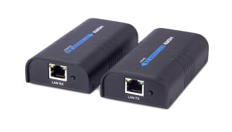 Kroop HDMI ผ่านสาย LAN CAT5E/CAT6 Full HD 1080P/3D 120M - สีดำ