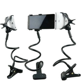 LeadSea 360 Rotating Lazy Mobile Phone Clip Holder Desk Bed TableStand Mount For IPhone Black LeadSea 360 Rotating Lazy Mobile Phone Clip Holder Desk Bed TableStand Mount For IPhone Black