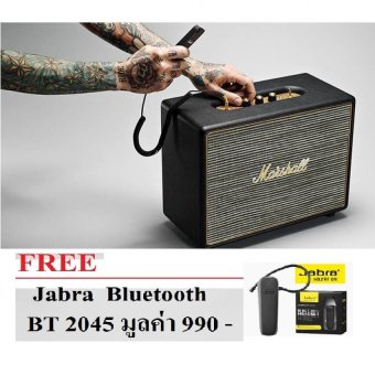 Marshall ลำโพงบลูทูธ รุ่น Woburn (สีดำ) ประกันศูนย์ 1 ปี ฟรี JABRA หูฟัง Bluetooth- BT 2045 มูลค่า 990 บาท