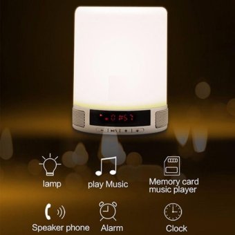 Mastersat Bluetooth 2 in 1 Smart LED Super Bass Mini speaker Touched Lamp Lighting TF Card MP3 player for Smart Phone