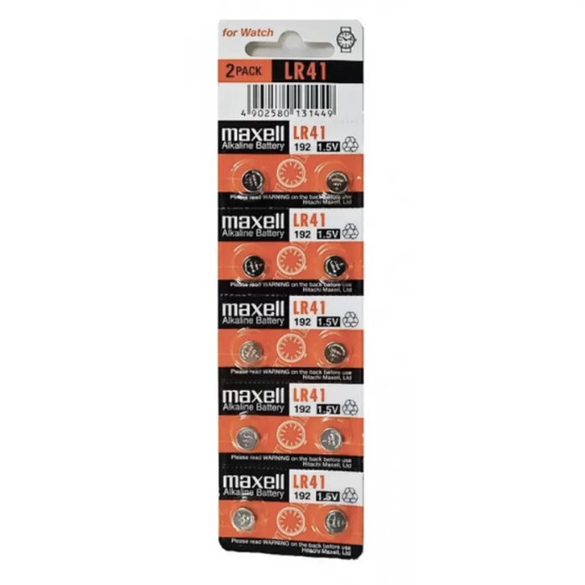 Maxell ถ่านกระดุม รุ่น LR41 192 1.5V (1 แพ็ค 10 ก้อน) Maxell ถ่านกระดุม รุ่น LR41 192 1.5V (1 แพ็ค 10 ก้อน)