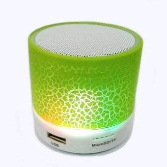 Mini Speaker ลำโพงพกพา เชื่อมต่อผ่านบลูทูธ + สาย USB (สีเขียว)