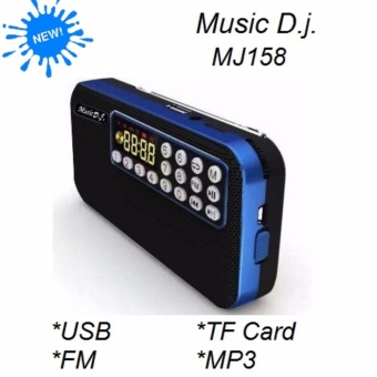 Music D.j. MJ158 Mini Portable Speaker for Ipod/MP3/MP4 Player ลำโพงพกพาเล่นเพลง/วิทยุ/Mp3/Mp4/เครื่องเสียงอื่นๆ รับประกันศูนย์ 1 ปี