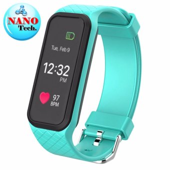 Nanotech New Arrive 2017 หน้าจอสี รุ่นล่าสุด Color Screen HeartRate Monitor LED Display Watch Touch Screen Bluetooth IOS Android -สีเขียว