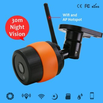 New Arrival ! Wireless Outdoor Bullet IP Camera Waterproof WIFI CCTV Security Surveillance ONVIF with TF Card Slot - intl