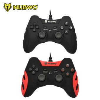 NUBWO จอยเล่นเกมแพ็คคู่ Joy Nubwo NJ-35 สำหรับ PS3 PC 2ชิ้น(สีดำ+สีดำแดง)