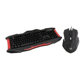 2561 NUBWO ชุด เมาส์ รุ่น NM-68 ดำ + คีย์บอร์ด เกมมิ่ง รุ่น NK-006 แดง