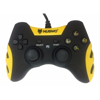 NUBWO SMASH จอยเล่นเกมมิ่ง USB JOY สำหรับ PS3 PC Controller รุ่นNJ-35 (สีดำเหลือง) Black Yellow