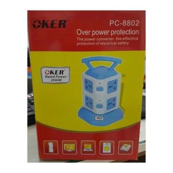 OKER ปลั๊กไฟทรงคอนโดเอนกประสงค์ 2 ชั้น 5 เมตร PC-8802