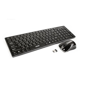 2561 Oker keyboard+mouse Wireless ชุดไร้สาย T210R (Black)