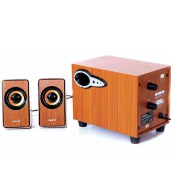 ราคา OKER ลำโพงซับวูฟเฟอร์ รุ่น SP-689 2.1 USB Multimedia Desktop Speaker 750W (สีน้ำตาลลายไม้)