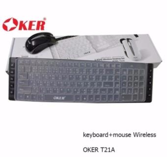 ซื้อ/ขาย Oker T21A ชุดสายไร้สายไร้สาย + เมาส์ (สีดำ)