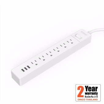 ราคา Orico LPC-6A3U 15W 6 AC Outlets 3 USB Ports Power Strip