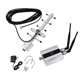 Outdoor Indoor Wireless GSM 900MHz Silver Metal Mobile Phone Signal Amplifier Repeater Booster + Antenna Kit Easy Installation And Operation - intl Outdoor Indoor Wireless GSM 900MHz Silver Metal Mobile Phone Signal Amplifier Repeater Booster + Antenna Kit Easy Installation And Operation - intl