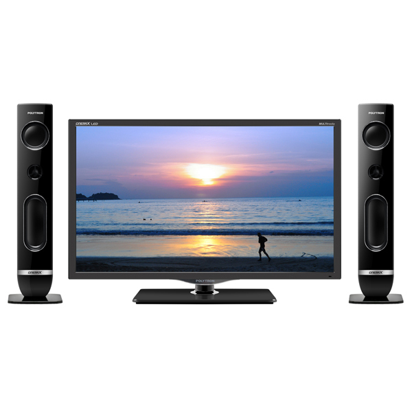 POLYTRON LED TV 32 รุ่น PLD32VT710 พร้อมลำโพงทาวเวอร์ (Black)