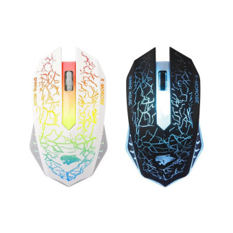 ประเทศไทย professional gaming mouse X9 4000 DPI USB optical wired mouse light Internet Caf Mouse - สีดำ