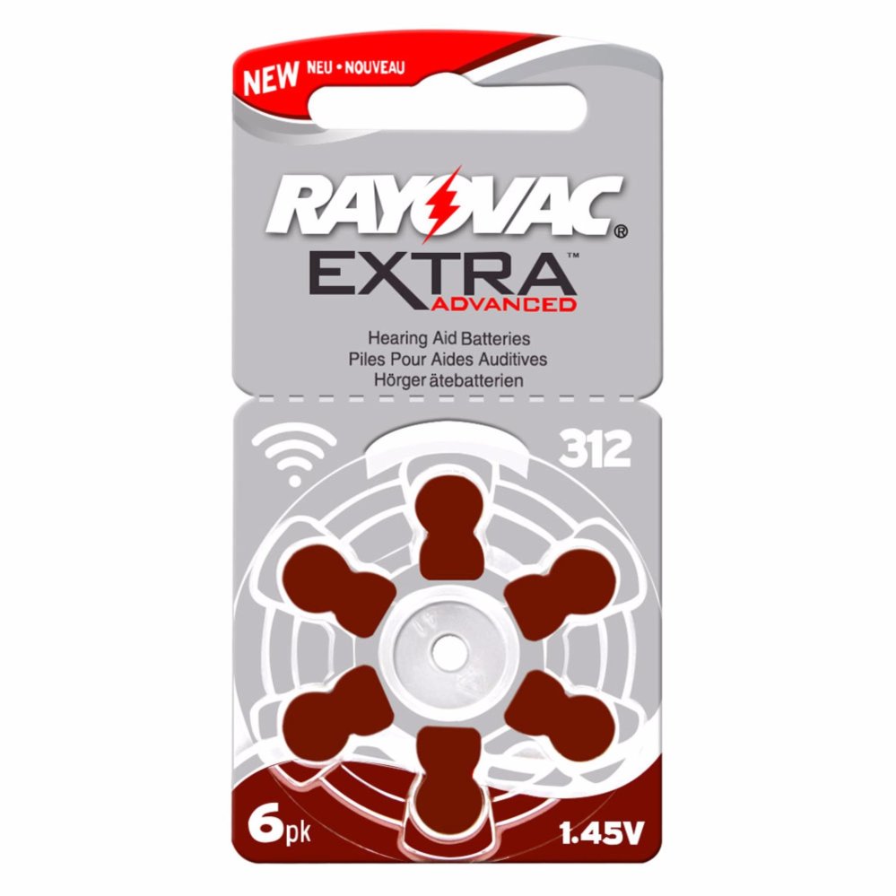 Rayovac ถ่านเครื่องช่วยฟัง ถ่านหูฟังคนแก่ ขนาดA312/PR41 แพ็ค 6 ก้อนถ่านอุปกรณ์ช่วยฟังนำเข้ามาตรฐานยุโรป Extra Advanced 1.45V Zinc AirHearing Aid Battery (6 PCS) Rayovac ถ่านเครื่องช่วยฟัง ถ่านหูฟังคนแก่ ขนาดA312/PR41 แพ็ค 6 ก้อนถ่านอุปกรณ์ช่วยฟังนำเข้ามาตรฐานยุโรป Extra Advanced 1.45V Zinc AirHearing Aid Battery (6 PCS)