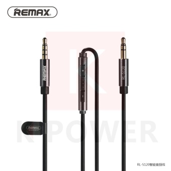 Remax Cable Smart Audio RL-S120 สาย AUX มีปุ่มกดเพิ่มลดเสียงที่สายได้ (White)