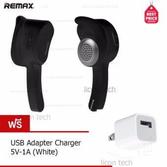 Remax Small Talk Bluetooth Headphone หูฟังบลูทูธไร้สาย รุ่น RB-T10+ USB Adapter Charger 5V-1A (White) (Black)