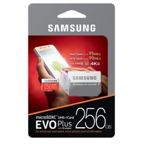 Samsung 256GB EVO Plus 95MB/s Micro SDXC With SD Adapter Samsung 256GB EVO Plus 95MB/s Micro SDXC With SD Adapter