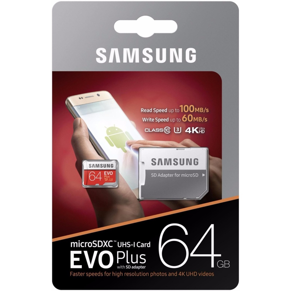 Samsung 64GB EVO Plus Micro SD with SD Adapter (100MB/s) Samsung 64GB EVO Plus Micro SD with SD Adapter (100MB/s)