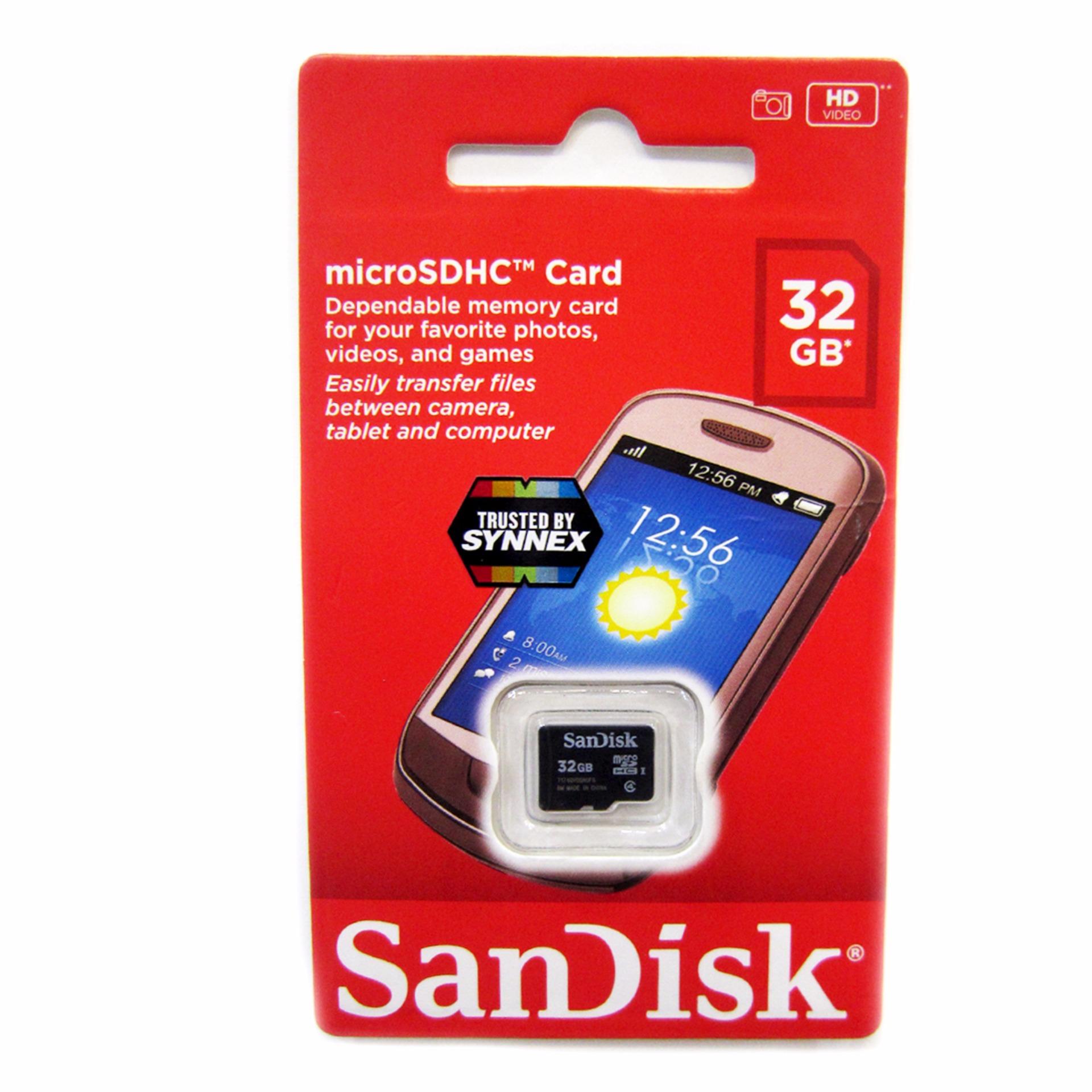 SANDISK MICRO SD 32GB CLASS 4 ของแท้Synnex ประกัน 5ปี ส่งโดย KERRY EXPRESS SANDISK MICRO SD 32GB CLASS 4 ของแท้Synnex ประกัน 5ปี ส่งโดย KERRY EXPRESS